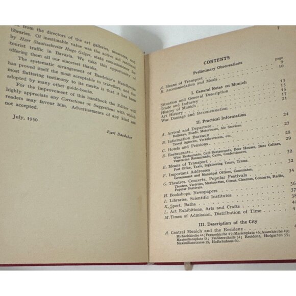 Munich and its Environs Karl Baedeker 1950 Plans and Maps Vintage - Picture 5 of 16